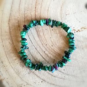 Bracelet baroque en Rubis-Zoïsite