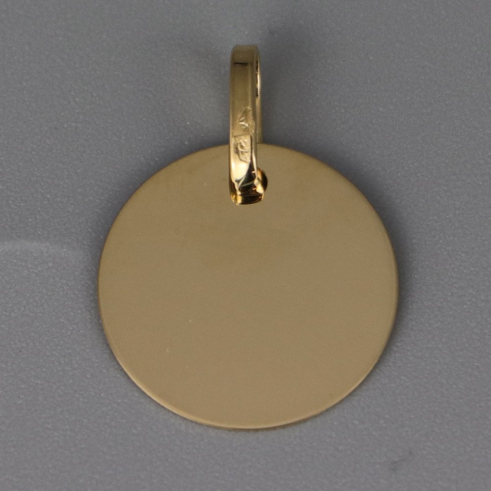 Médaille Jeton laïque en Or jaune 18 carats 16mm