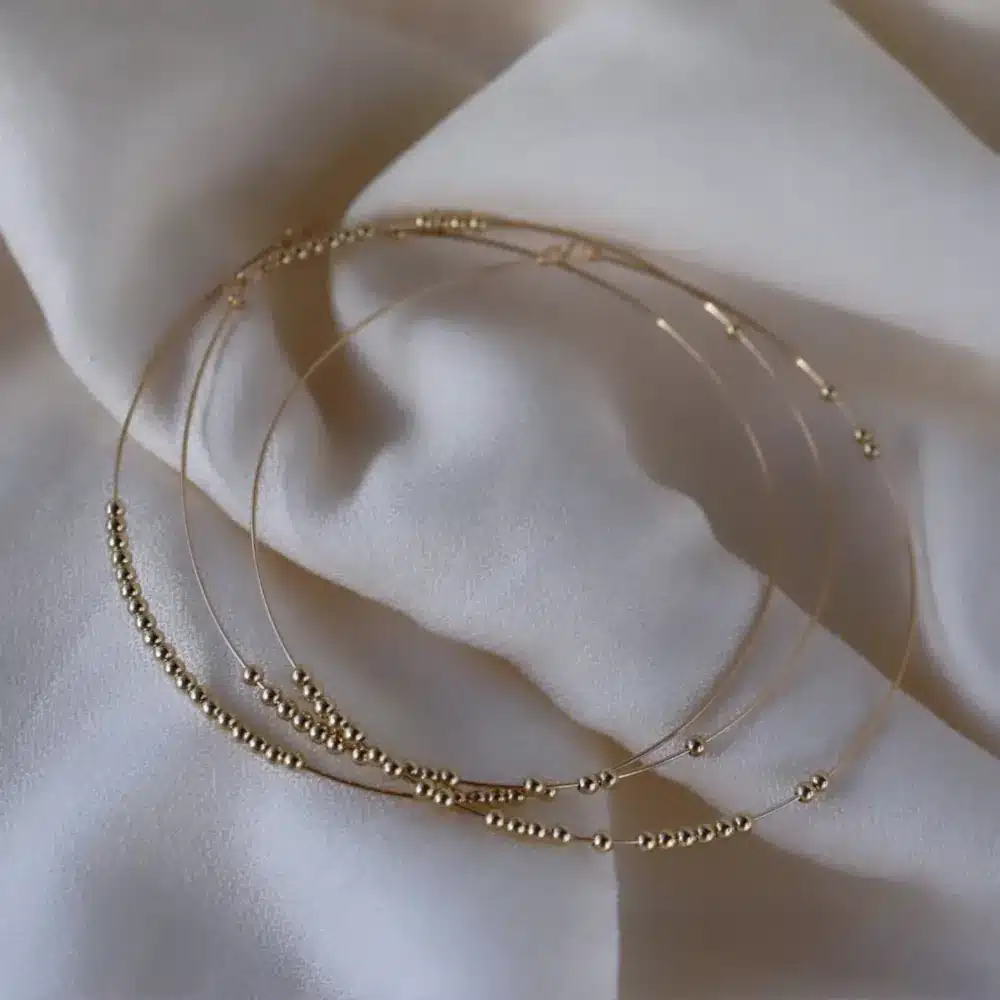 Jonc(s) ORGANIQUE perles or – Image 5