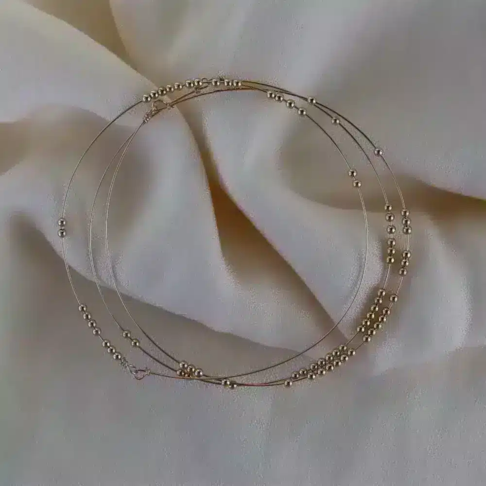 Jonc(s) ORGANIQUE perles or