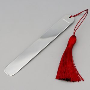 Marque-page en métal argenté