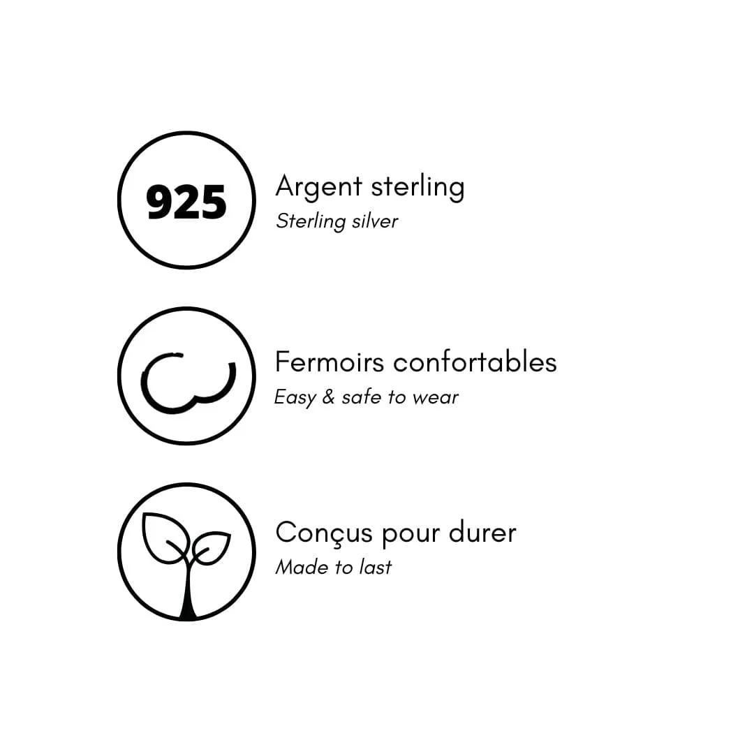 Boucles d'oreilles Huggies Scintillante Torsade en argent sterling – Image 5