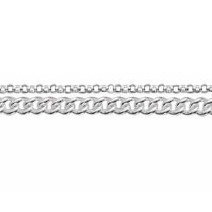 Bracelet Double gourmette en argent sterling
