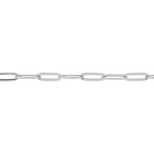 Chaîne minimaliste mailles rectangles en argent sterling