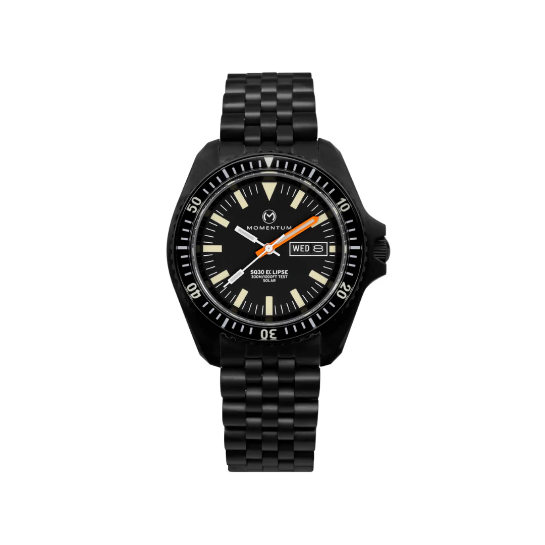 Montre à énergie solaire 42mm SQ30 Black-Ion