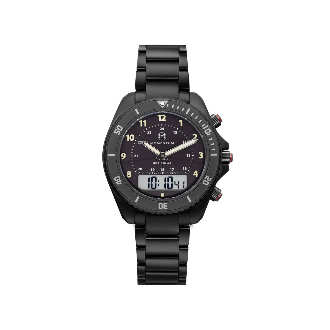 Montre à énergie solaire 42mm UDT Black-Ion
