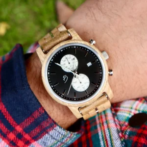Montre Arnold en bois de baril de Whisky recyclé