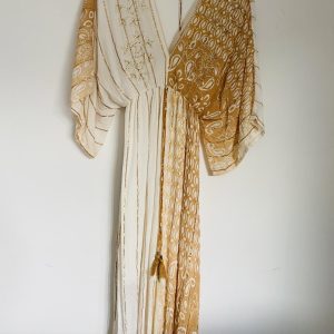 Robe longue bohème chic – Sable & Jaune