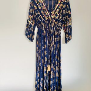 Robe longue bohème – Bleu marine