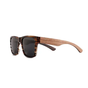 Lunette de soleil Roadtrip ambre en bois