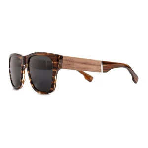 Lunette de soleil Roadtrip XL ambre en bois