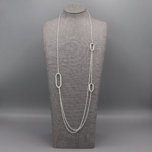 Sautoir Double-Rang en Argent massif