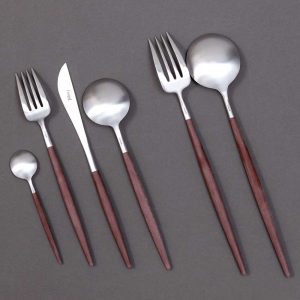 Set couverts 24 pièces GOA MARRON