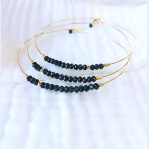 Set de joncs DESTROY Saphir (gold filled ou argent)