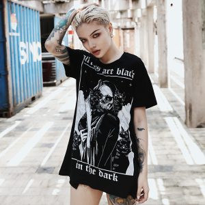 T-shirt Goth – All cats are black