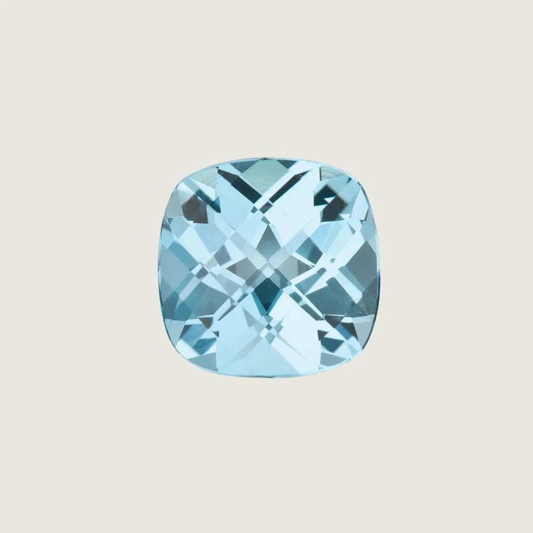 Topaze Naturel Taille Cushion 9x9 mm