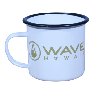 Emaille-Tasse black-gold, 350 ml